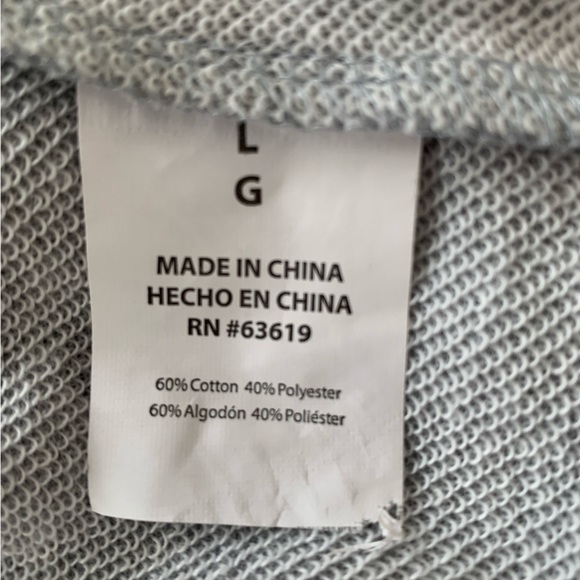 FINAL PRICE NWT Bebe Hoodie: Heather Gray Front Signature Logo Zipper Pockets L - Picture 5 of 9